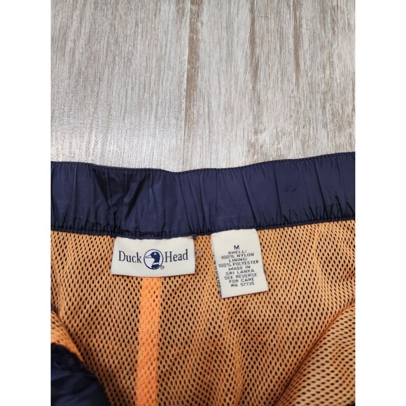 Duck Head Lightweight Lined Pants Navy Orange Drawstring Pockets Sz M - Picture 8 of 13